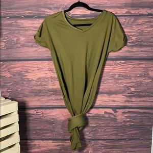 Long olive dress